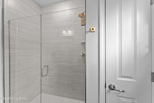 bathroom with an enclosed shower