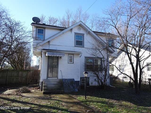 view of rear view of property