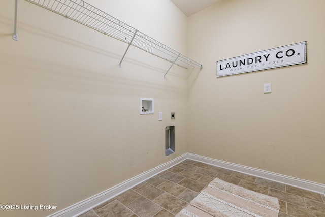 laundry room featuring washer hookup and hookup for an electric dryer