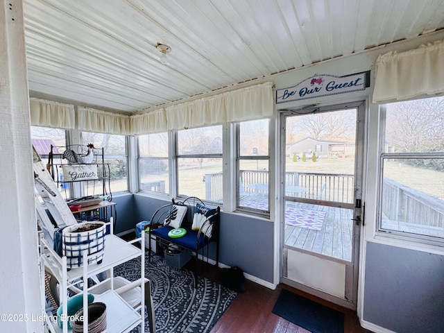 view of sunroom