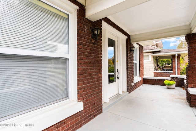 view of patio / terrace with a porch