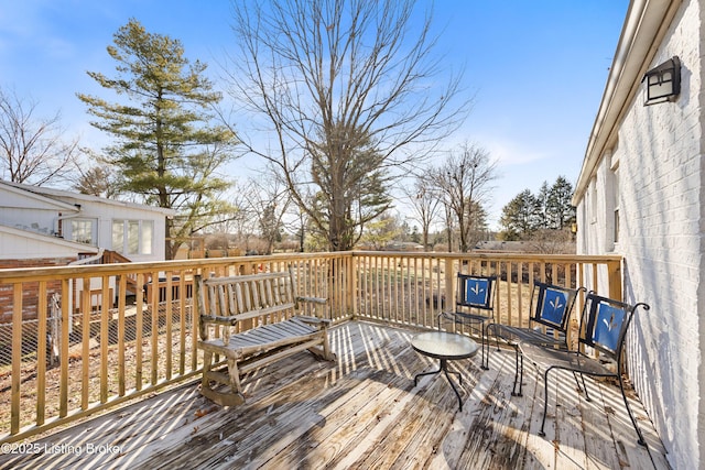 view of wooden deck