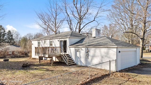 exterior space with a wooden deck