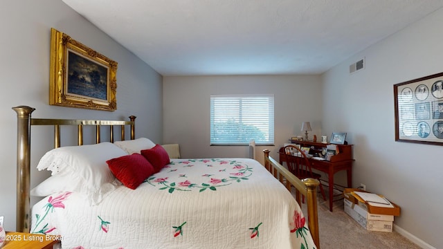 bedroom featuring carpet