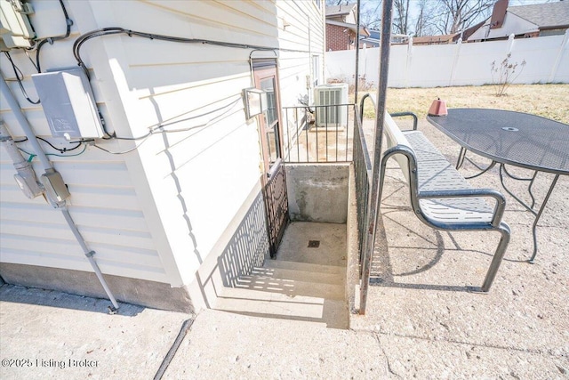 view of patio / terrace with central AC unit