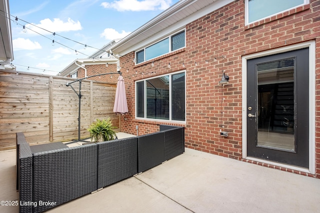 view of patio with an outdoor hangout area