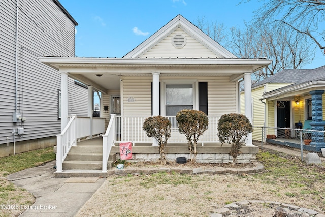 bungalow-style house featuring a porch