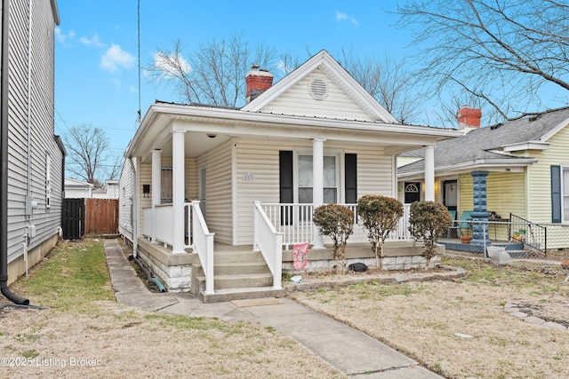 bungalow-style home with a porch