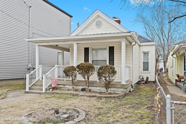 view of front of home with a porch