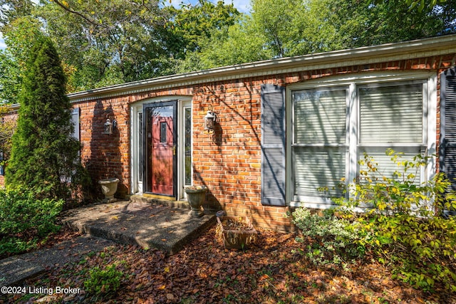 view of doorway to property