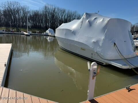 view of dock area