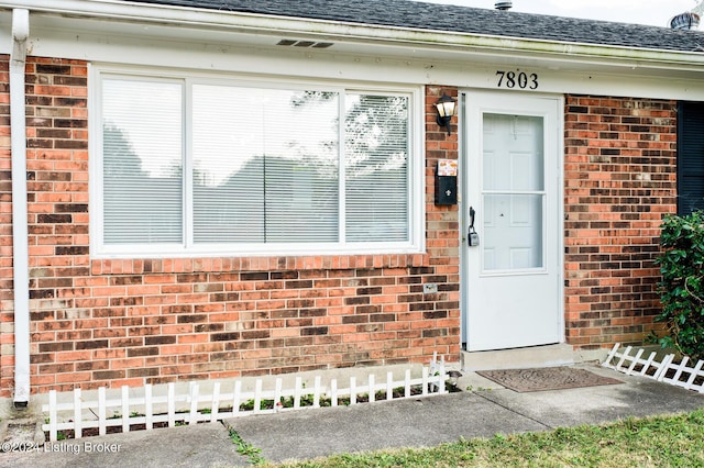 view of doorway to property