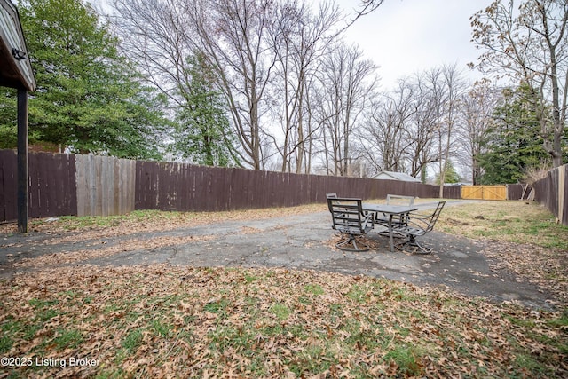 view of yard with a patio