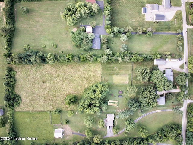 aerial view with a rural view