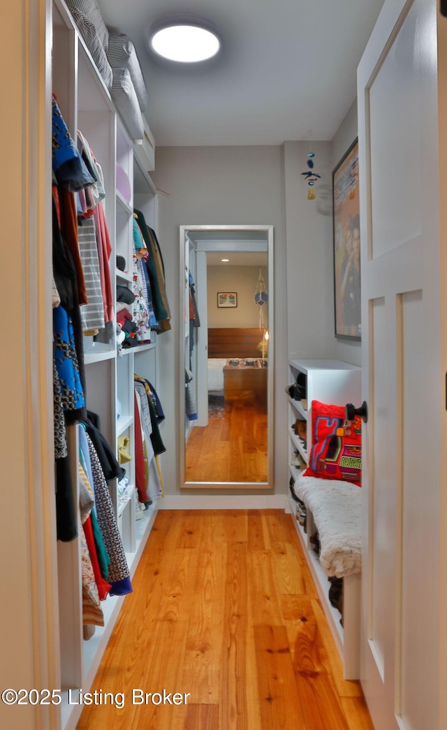 interior space with light wood-type flooring