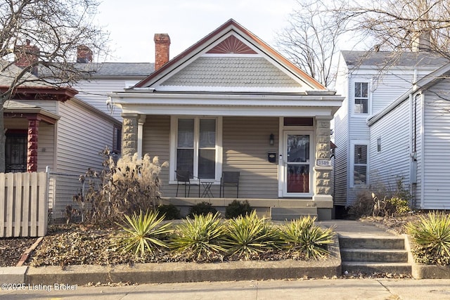 view of front facade with a porch