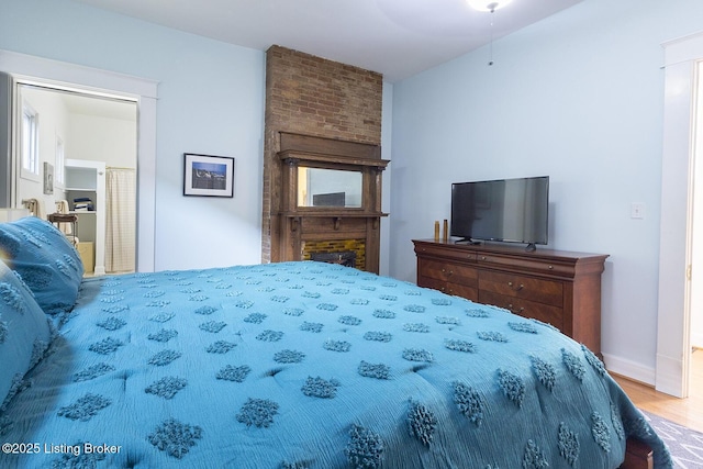 bedroom featuring hardwood / wood-style floors