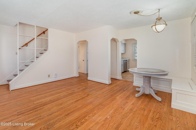 interior space with light wood-type flooring