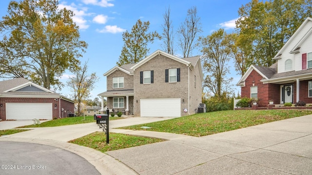 view of front of home featuring a front lawn