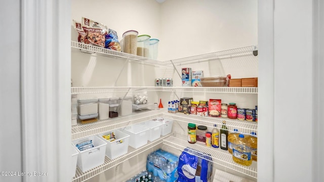 view of pantry