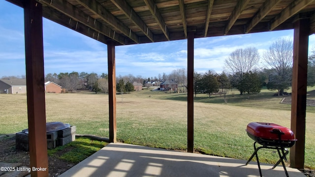 view of yard with a patio area