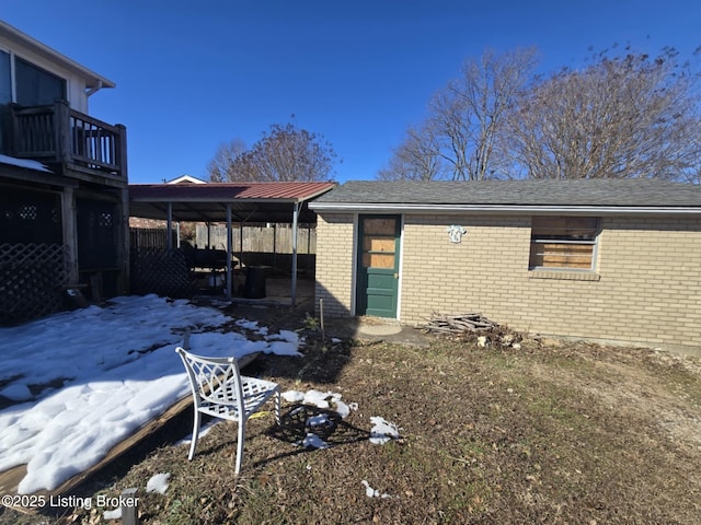 view of property exterior with a carport