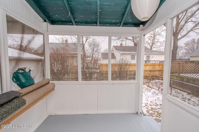 view of sunroom / solarium