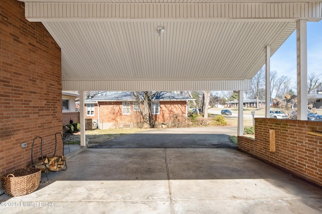 view of patio / terrace with a carport