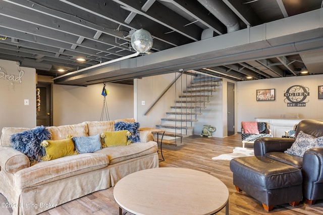 living room featuring hardwood / wood-style floors