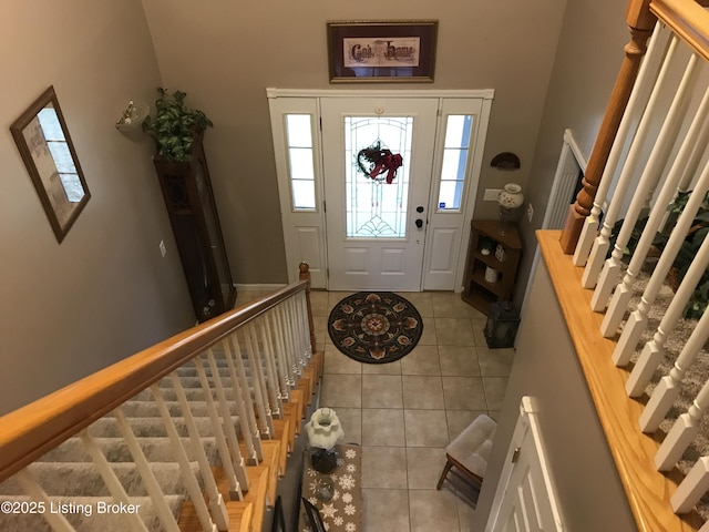 view of tiled entrance foyer