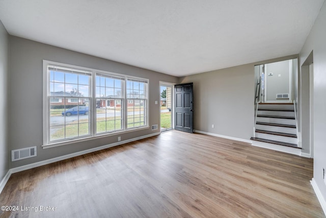 interior space featuring light wood-type flooring