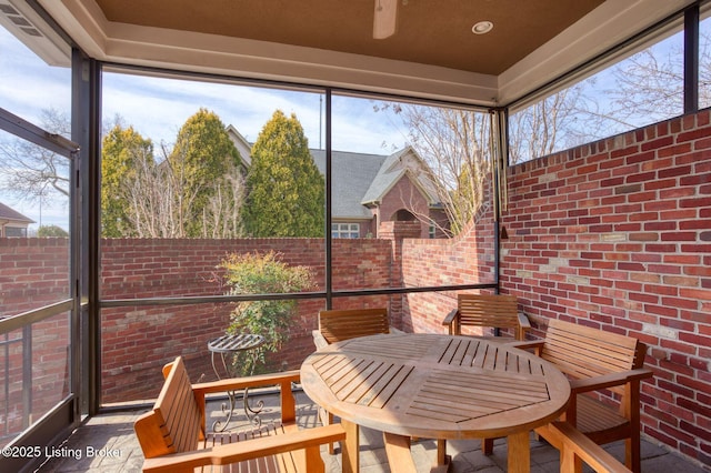 sunroom / solarium featuring a wealth of natural light