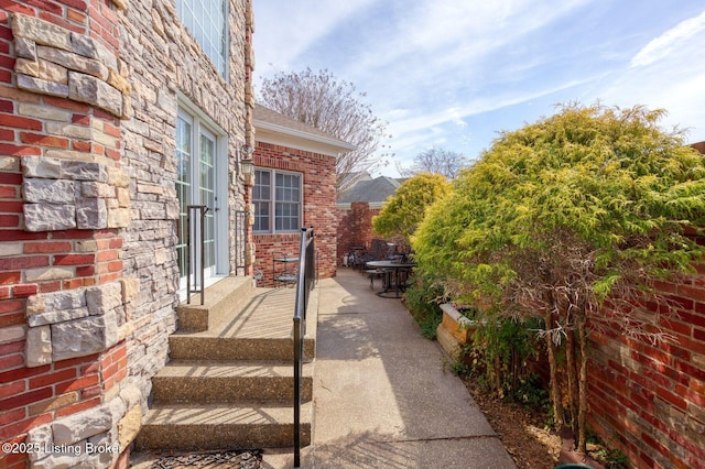 view of patio with entry steps