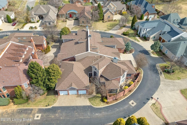 drone / aerial view featuring a residential view