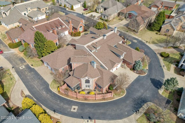 drone / aerial view featuring a residential view