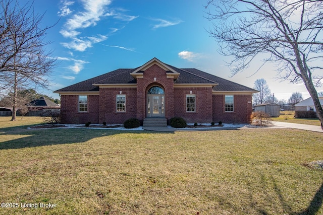 ranch-style house with a front yard