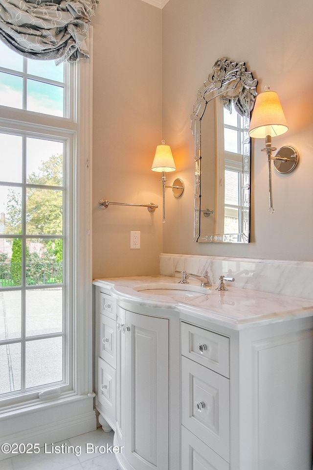 bathroom featuring vanity