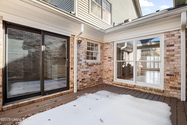 view of patio featuring a wooden deck