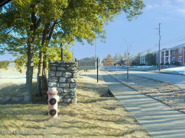 view of road with sidewalks