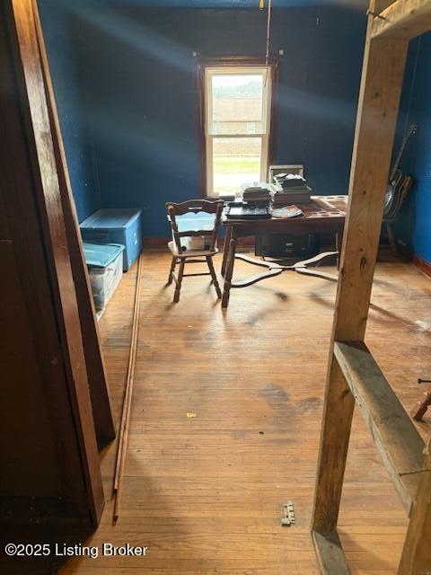 interior space featuring light wood-type flooring