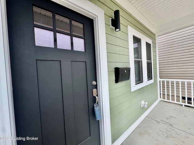 view of doorway to property