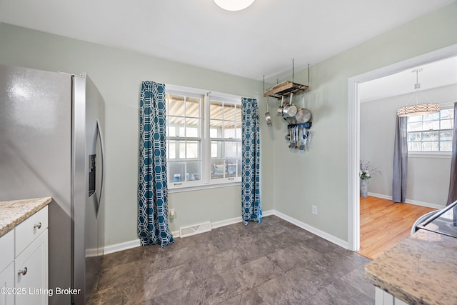 view of unfurnished dining area