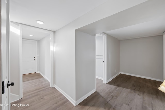 hallway featuring light hardwood / wood-style floors