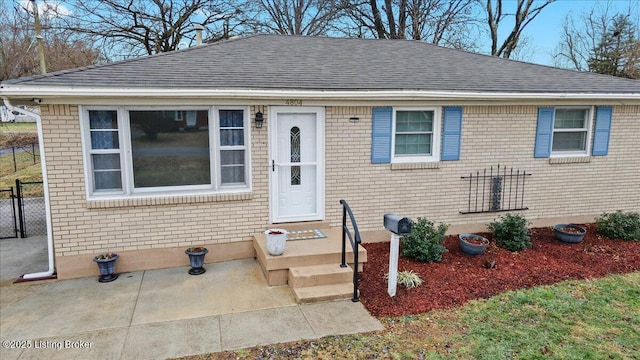 view of front of home with a patio