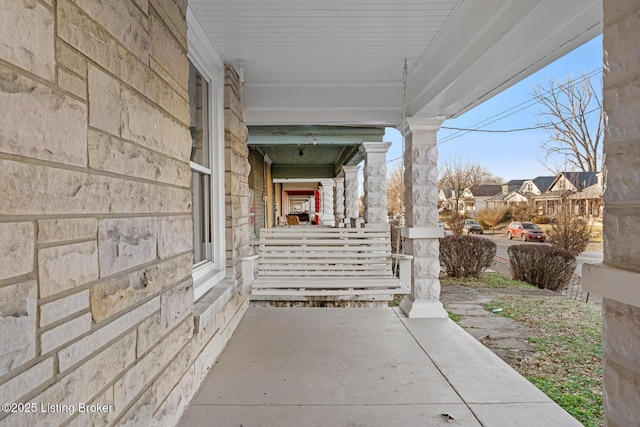 view of patio with covered porch