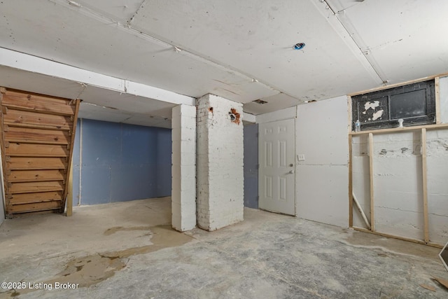 view of basement