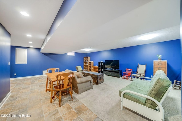 view of carpeted living room