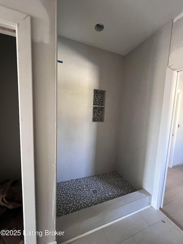 1603 Meremont Ridge Rd, Louisville, KY 40245 - full bath featuring a tile shower and tile patterned flooring