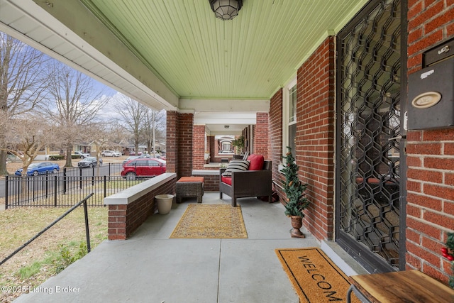 view of patio with covered porch