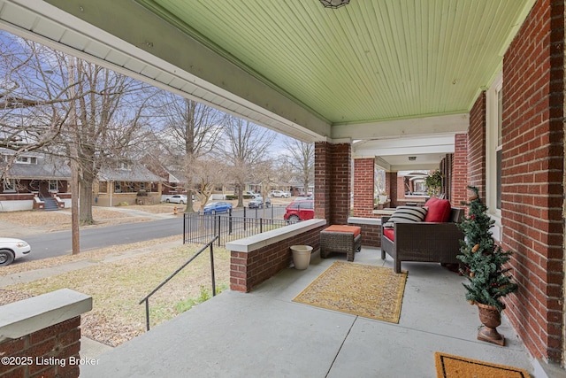 view of patio with covered porch